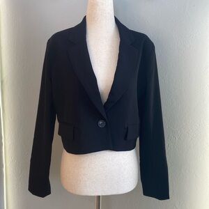 Joie Cropped Blazer- Black- Women Sz S